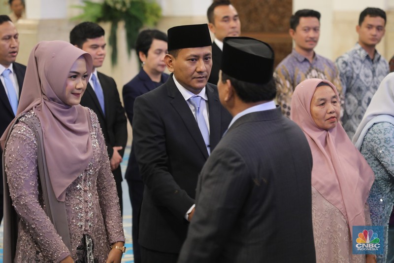 Suasana pelantikan di Istana Negara, Jakarta, Rabu (17/9/2025). (CNBC Indonesia/Tri Susilo)