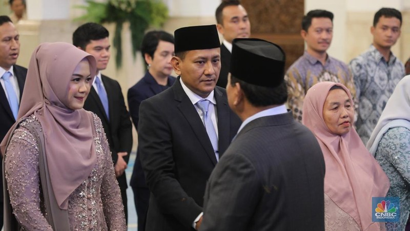 Suasana pelantikan di Istana Negara, Jakarta, Rabu (17/9/2025). (CNBC Indonesia/Tri Susilo)