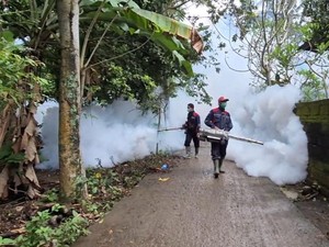 Cegah Penyakit Pascabanjir, Dinkes Karangasem Gencarkan Fogging-Sebar Abate