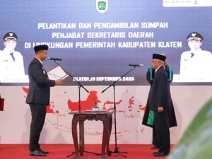 Bupati Klaten Harap Pj Sekda Bisa Akomodir Program yang Telah Dicanangkan