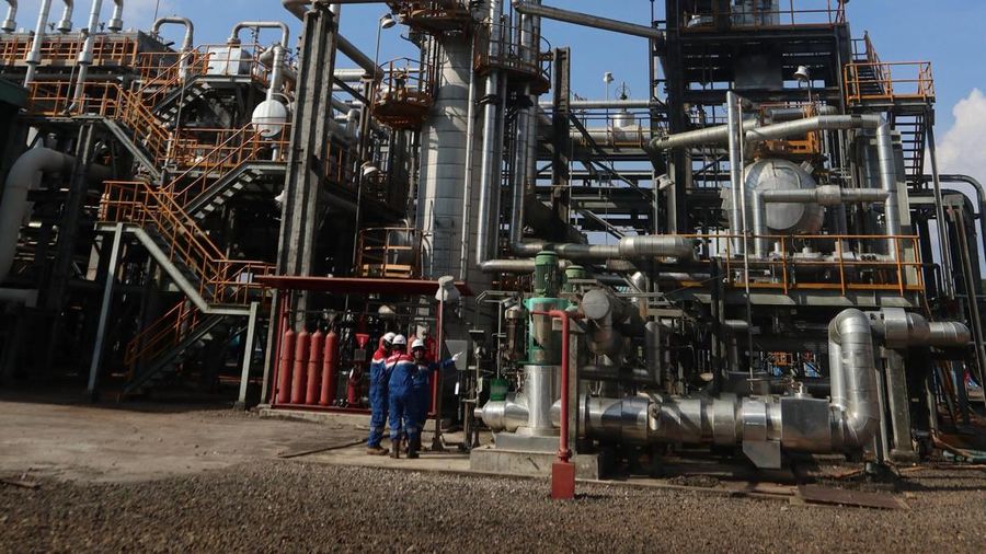Kilang Ekstrasi LPG milik PT Perta Samtan Gas di Prabumulih, Sumatera Selatan.  (Pertagas)