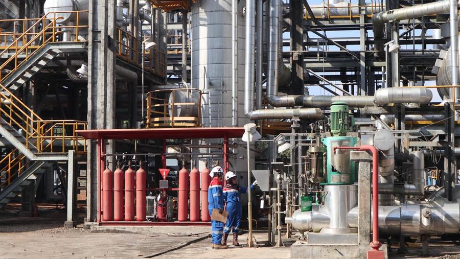 Kilang Ekstrasi LPG milik PT Perta Samtan Gas di Prabumulih, Sumatera Selatan.  (Pertagas)