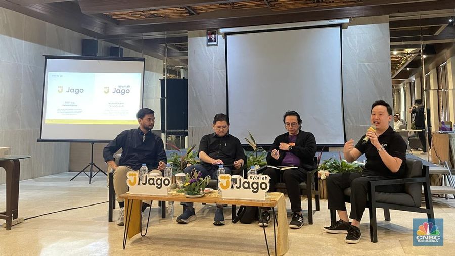 PT. Bank Jago Tbk (ARTO) melalui Unit Usaha Syariah, Jago Syariah memperluas pangsa pasarnya dengan inovasi transaksi keuangan internasional lewat layanan digital. (CNBC Indonesia/Romys Binekasri)