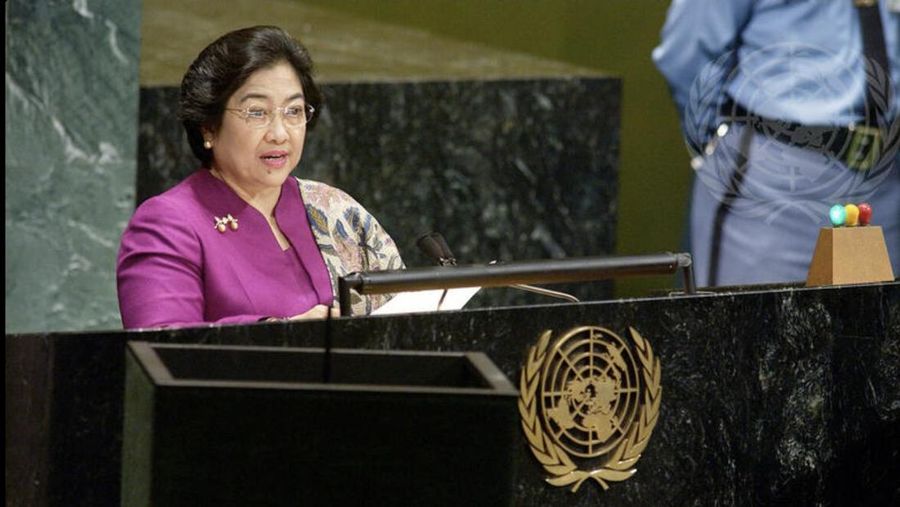 Presiden Megawati berpidato di Sidang Umum PBB 2003