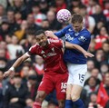 Laga Derby Merseyside antara Liverpool melawan Everton di Stadion Anfield pada Sabtu (20/9) malam WIB. (REUTERS/David Klein)