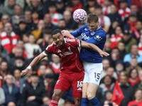 Laga Derby Merseyside antara Liverpool melawan Everton di Stadion Anfield pada Sabtu (20/9) malam WIB. (REUTERS/David Klein)