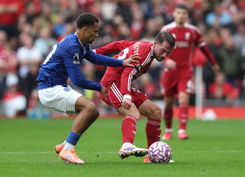 Laga Derby Merseyside antara Liverpool melawan Everton di Stadion Anfield pada Sabtu (20/9) malam WIB. (REUTERS/David Klein) Laga Derby Merseyside antara Liverpool melawan Everton di Stadion Anfield pada Sabtu (20/9) malam WIB. (REUTERS/David Klein)