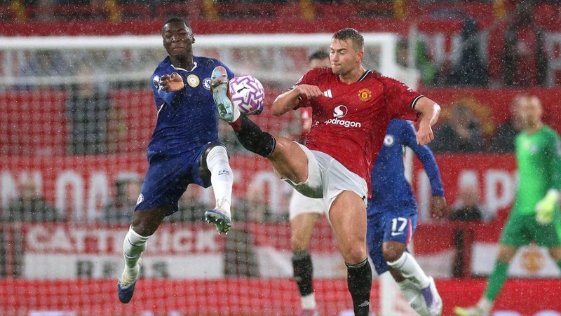 Laga Manchester United vs Chelsea di Stadion Old Trafford, Manchester, Minggu (21/9/2025) dini hari WIB. (REUTERS/Phil Noble)