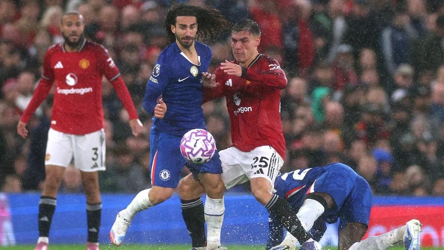 Laga Manchester United vs Chelsea di Stadion Old Trafford, Manchester, Minggu (21/9/2025) dini hari WIB. (REUTERS/Phil Noble)