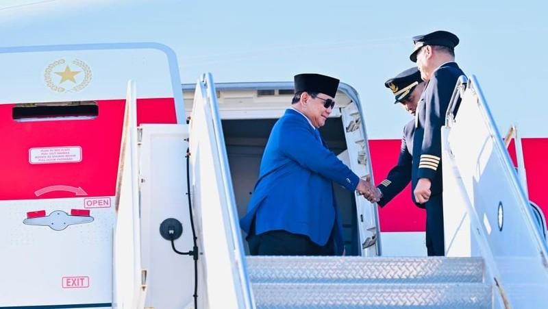 Prabowo tiba di Bandara Internasional Jhon F Kennedy, New York, pada Sabtu (20/9) pukul 16.50 waktu setempat. (Dok. Biro Pers Sekretariat Presiden)