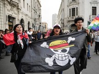 Demo RI Nular ke Peru, Gen Z Bergerak-Bendera One Piece Berkibar