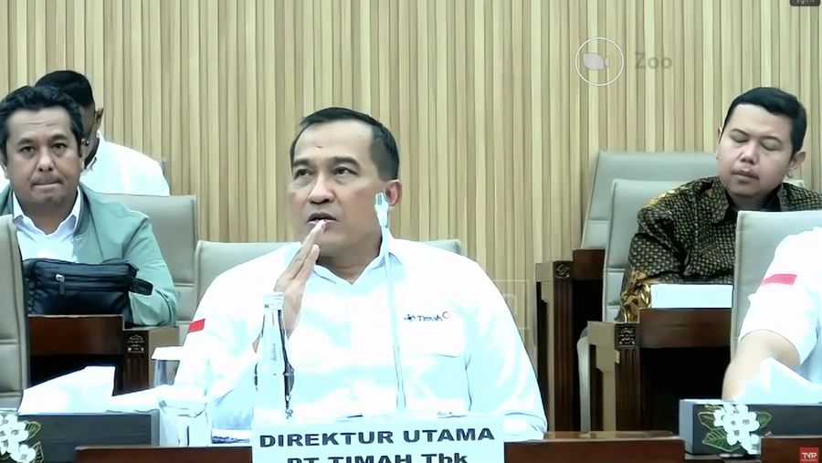 Komisi VI DPR RI rapat dengar dengan Dirut PT. Timah TBK. (Tangkapan layar youtube TV Parlemen)