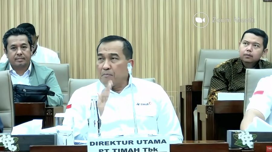 Komisi VI DPR RI rapat dengar dengan Dirut PT. Timah TBK. (Tangkapan layar youtube TV Parlemen)