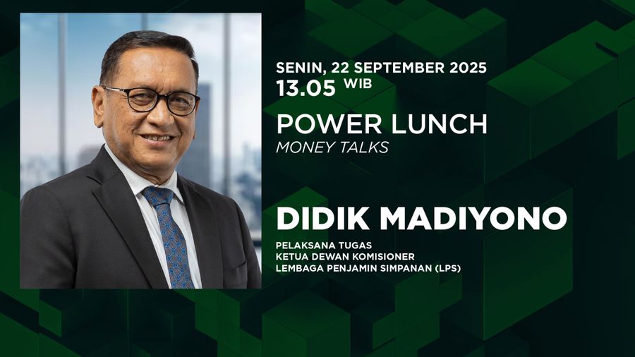 Pelaksana Tugas Ketua Dewan Komisioner Lembaga Penjamin Simpanan (LPS), Didik Madiyono dalam program Power Lunch Money Talks, Senin (22/9/2025). (CNBC Indonesia TV)