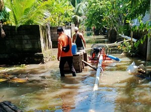 BPBD Kerahkan 3 Penyedot Air Sisa Banjir di Karangasem