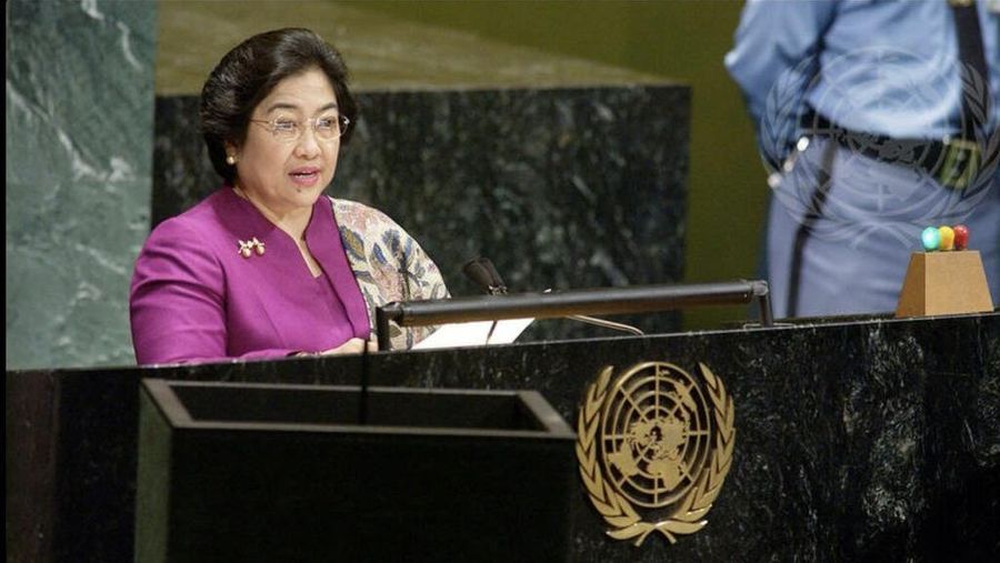 Presiden Megawati berpidato di Sidang Umum PBB 2003