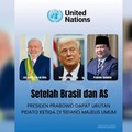 Di Urutan 3, Prabowo Bakal Pidato di PBB Setelah Donald Trump