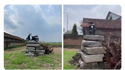 Viral Beat Nangkring Misterius di Tumpukan Beton Sleman, Ternyata...