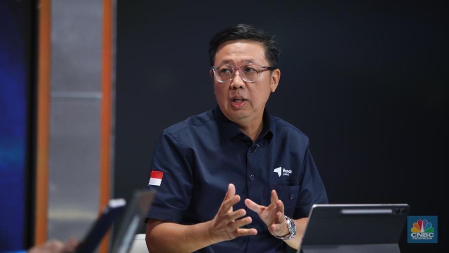 Direktur Henan Asset, Markam Halim menyampaikan paparan dalam acara Road to CNBC Indonesia Awards 2025 di Jakarta, Selasa (23/9/2025). (CNBC Indonesia/Faisal Rahman)