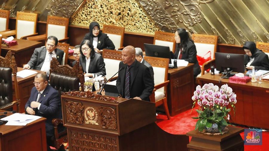 Ketua Badan Anggaran DPR RI, MH Said Abdullah Dalam Rapat Paripurna DPR RI, ke-5 Masa Persidangan 1 Tahun Sidang 2025-2026 di Gedung DPR/MPR RI, Senayan, Jakarta, Selasa (23/9/2025). (CNBC Indonesia/Muhammad Sabki)