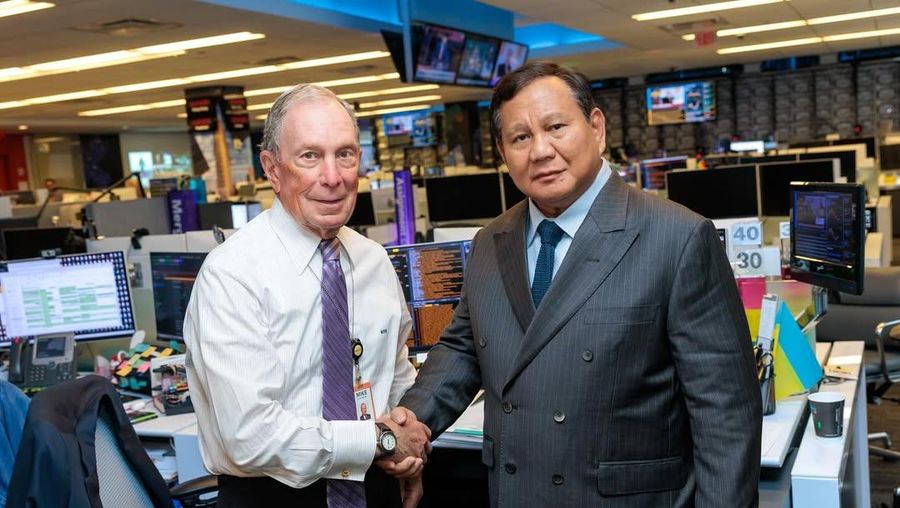 Presiden Prabowo Subianto melakukan pertemuan dengan dengan pendiri Bloomberg, Mike Bloomberg. (Instagram/mikebloomberg)