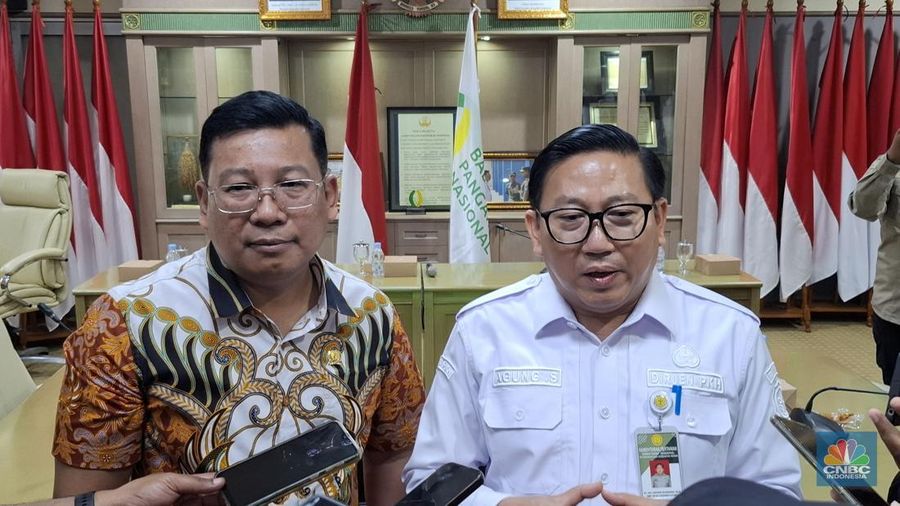 Kepala Badan Pangan Nasional (Bapanas) Arief Prasetyo Adi saat konferensi pers terkait peluncuran SPHP jagung, Rabu (24/9/2025). (CNBC Indonesia/Chandra Dwi Pranata)
