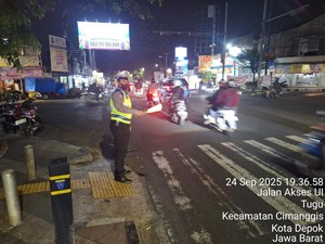 Polisi Ungkap Penyebab Macet Parah Jl Lenteng Agung Arah Depok Malam Ini