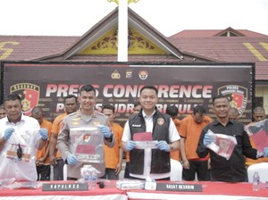 Polres Inhu Tangkap Sindikat Curanmor Pemalsu STNK, 33 Motor Disita
