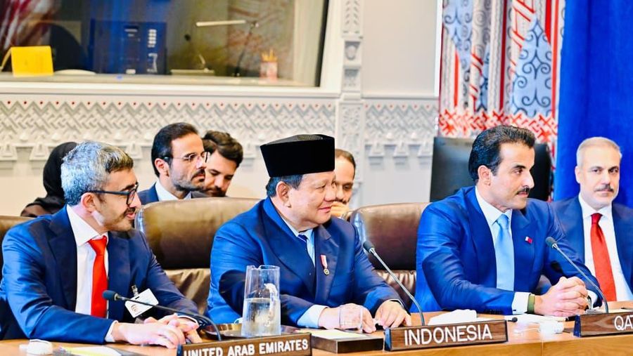 Presiden Republik Indonesia Prabowo Subianto menghadiri Multilateral Meeting on the Middle East atas undangan Presiden Amerika Serikat Donald Trump di Ruang Konsultasi Dewan Keamanan PBB, New York, Selasa (23/9/2025). (Dok. Biro Pers Sekretariat Presiden/Laily Rachev)