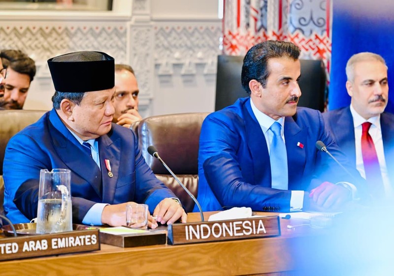 Presiden Republik Indonesia Prabowo Subianto menghadiri Multilateral Meeting on the Middle East atas undangan Presiden Amerika Serikat Donald Trump di Ruang Konsultasi Dewan Keamanan PBB, New York, Selasa (23/9/2025). (Dok. Biro Pers Sekretariat Presiden/Laily Rachev)