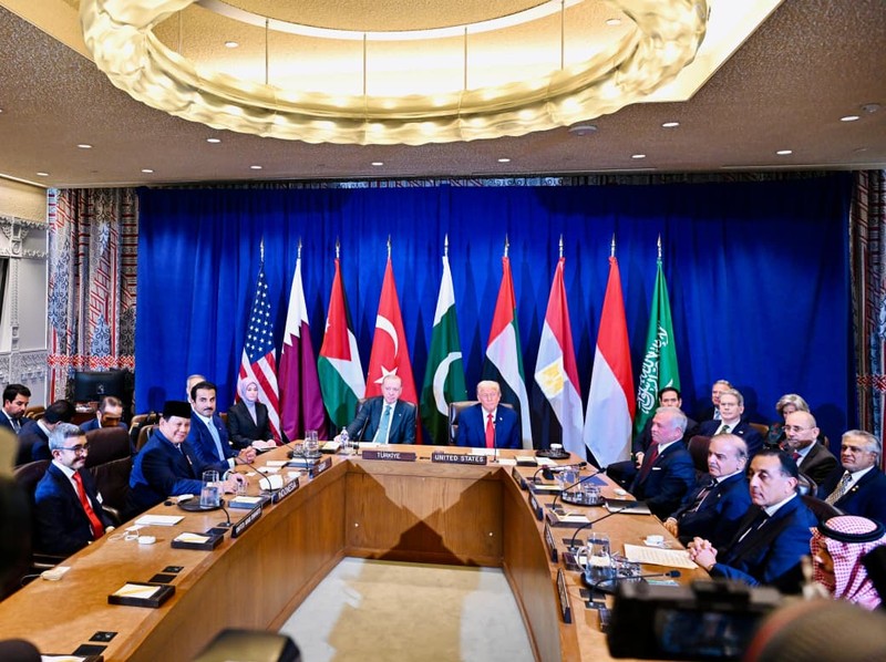 Presiden Republik Indonesia Prabowo Subianto menghadiri Multilateral Meeting on the Middle East atas undangan Presiden Amerika Serikat Donald Trump di Ruang Konsultasi Dewan Keamanan PBB, New York, Selasa (23/9/2025). (Dok. Biro Pers Sekretariat Presiden/Laily Rachev)