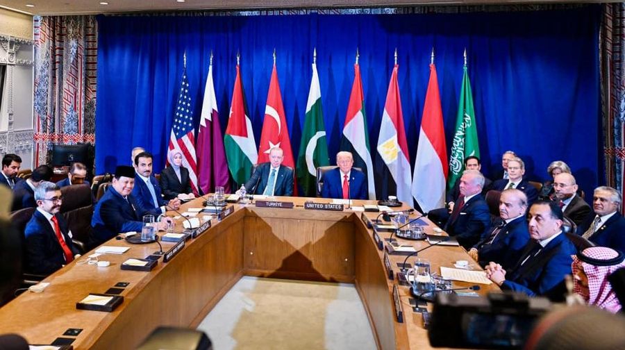 Presiden Republik Indonesia Prabowo Subianto menghadiri Multilateral Meeting on the Middle East atas undangan Presiden Amerika Serikat Donald Trump di Ruang Konsultasi Dewan Keamanan PBB, New York, Selasa (23/9/2025). (Dok. Biro Pers Sekretariat Presiden/Laily Rachev)