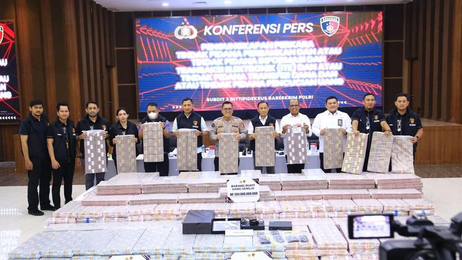 Direktorat Tindak Pidana Ekonomi Khusus (Dittipideksus) Bareskrim Polri berhasil membongkar jaringan sindikat pembobolan rekening bank dormant dengan total kerugian mencapai Rp204 miliar. (Dok. Bareskrim Polri)