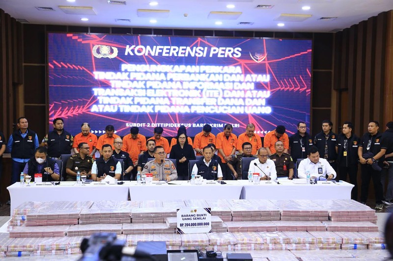 Direktorat Tindak Pidana Ekonomi Khusus (Dittipideksus) Bareskrim Polri berhasil membongkar jaringan sindikat pembobolan rekening bank dormant dengan total kerugian mencapai Rp204 miliar. (Dok. Bareskrim Polri)