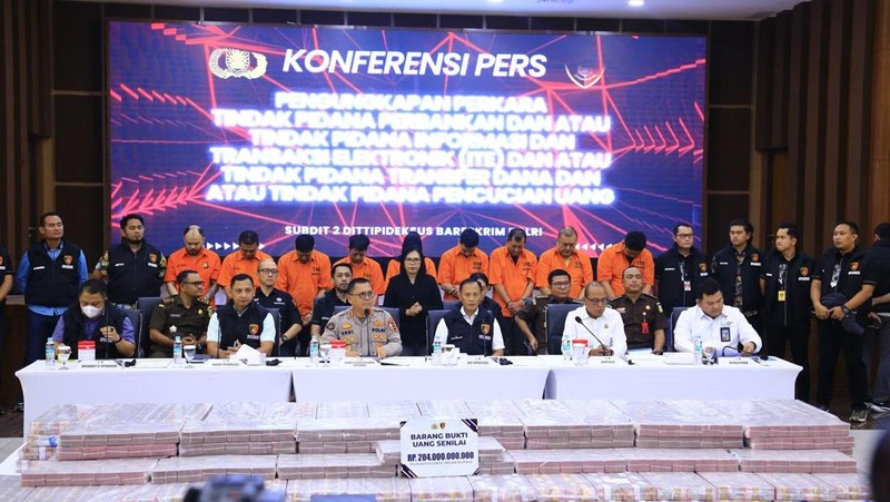 Direktorat Tindak Pidana Ekonomi Khusus (Dittipideksus) Bareskrim Polri berhasil membongkar jaringan sindikat pembobolan rekening bank dormant dengan total kerugian mencapai Rp204 miliar. (Dok. Bareskrim Polri)
