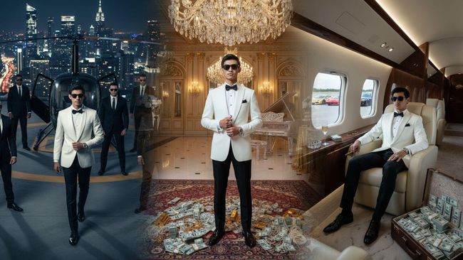 3 Prompt Gemini AI Edit Foto Miliarder Bergelimang Emas dan Dolar