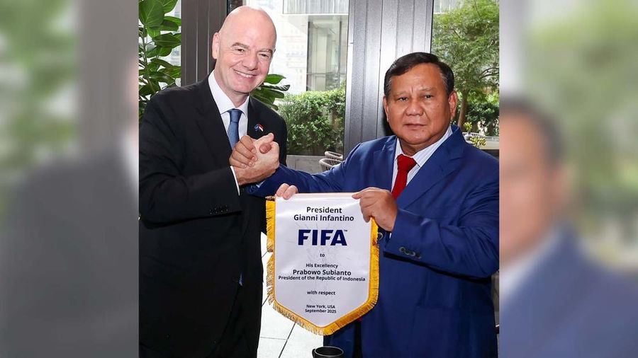 Presiden Republik Indonesia, Prabowo Subianto menerima kunjungan Presiden Federasi Sepak Bola Internasional (FIFA) Gianni Infantino di New York, Amerika Serikat, pada Rabu, 24 September 2025. (Instagram/Prabowo)
