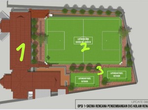 Eks Kolam Renang THR Bakal Dijadikan Lapangan Padel dan Mini Soccer