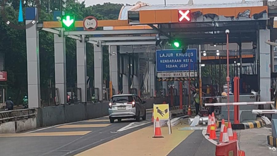 Salah satu gerbang tol dalam kota sudah mulai dibuka. (Dok. Jasa Marga)