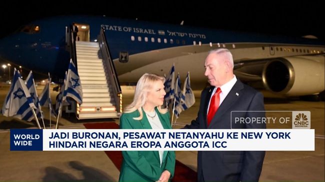 Video: Jadi Buronan, Pesawat Netanyahu ke New York Hindari Negara ICC