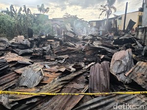 Kebakaran di Jalan Pelita Makassar Hanguskan 4 Rumah Warga