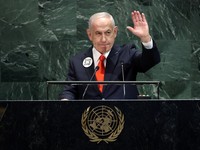 Netanyahu Masuk & Pidato di Sidang Umum PBB, Diplomat Kompak Walk Out