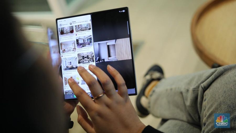 Samsung Galaxy Z Fold7. (CNBC Indonesia/Tri Susilo)