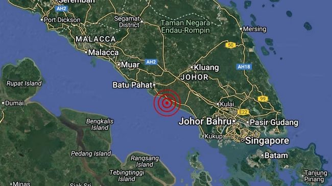 Gempa 3,5 SR Guncang Johor, Pertama Sejak Agustus