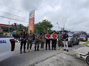 Sinergi Polisi hingga TNI Patroli Gabungan Jaga Keamanan di Meranti
