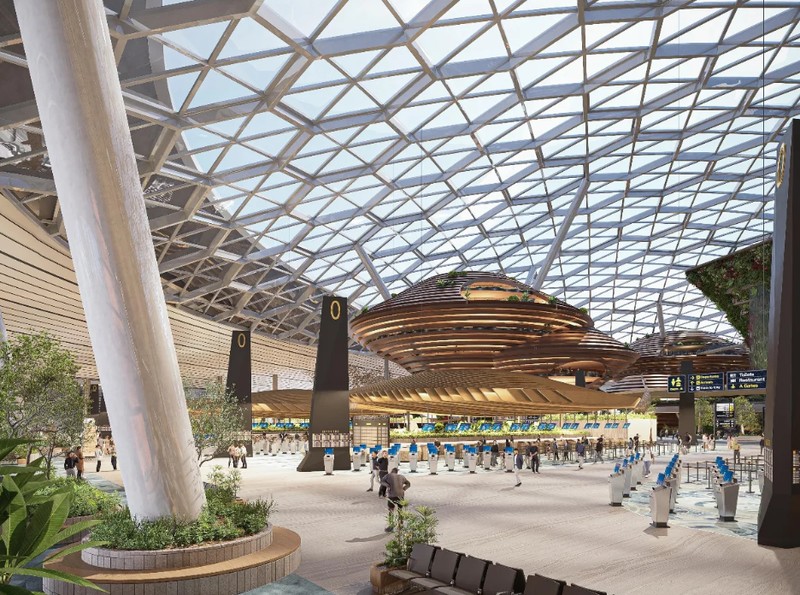 Desain Bandara Internasional Bali Utara. (Tangkapan Layar Instagram/alien.dc) Desain Bandara Internasional Bali Utara. (Tangkapan Layar Instagram/alien.dc)