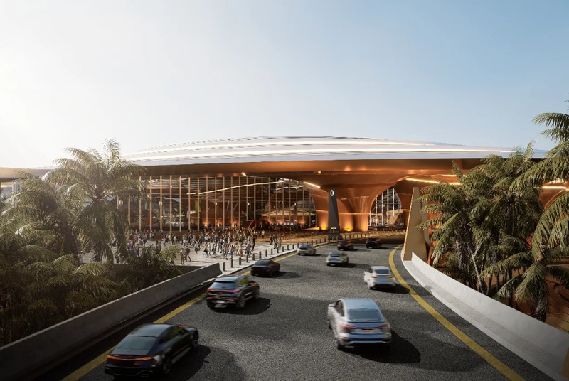Desain Bandara Internasional Bali Utara. (Tangkapan Layar Instagram/alien.dc) Desain Bandara Internasional Bali Utara. (Tangkapan Layar Instagram/alien.dc)