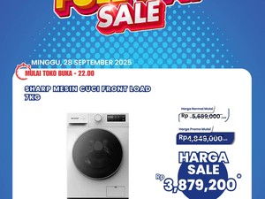 Mesin Cuci Front Load 7KG Hanya Rp 3 Jutaan di Transmart Full Day Sale