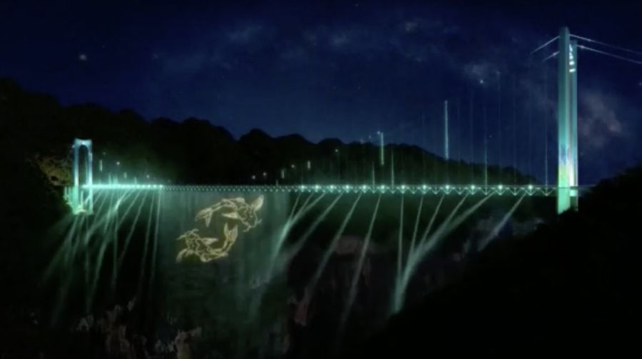 China resmi membuka lalu lintas jembatan Huajiang Grand Canyon di Provinsi Guizhou pada MInggu (28/9) kemarin. Jembatan ini dapat memangkas waktu tempuh dari dua jam menjadi hanya dua menit. (Tangkapan Layar Video/REUTERS) China resmi membuka lalu lintas jembatan Huajiang Grand Canyon di Provinsi Guizhou pada MInggu (28/9) kemarin. Jembatan ini dapat memangkas waktu tempuh dari dua jam menjadi hanya dua menit. (Tangkapan Layar Video/REUTERS)