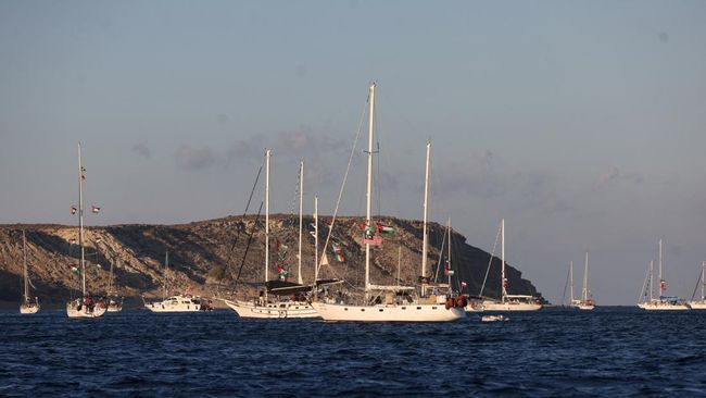 Potret Ramai Dunia Kini Bela Gaza, 50 Kapal Berlayar "Lawan" Israel